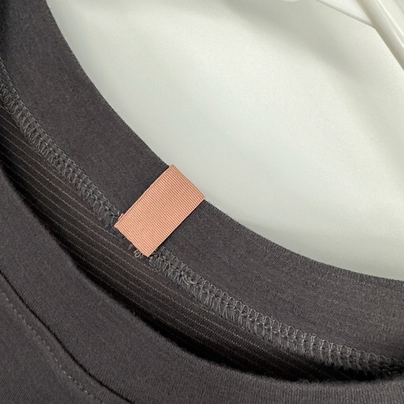 Lunya Cool Paneled Sleeveless Cotton Maxi Dress XS Charcoal Gray Slits - Picture 4 of 10